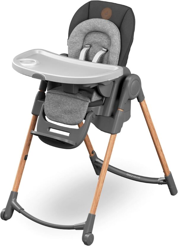 Maxi-Cosi Minla Evolutive Highchair, 0–14 Years, up to 60 kg, Baby High Chair, 9 Height Options, 5 Recline and 4 Tray Positions, Compact Fold, Adjustable Footrest, Essential...