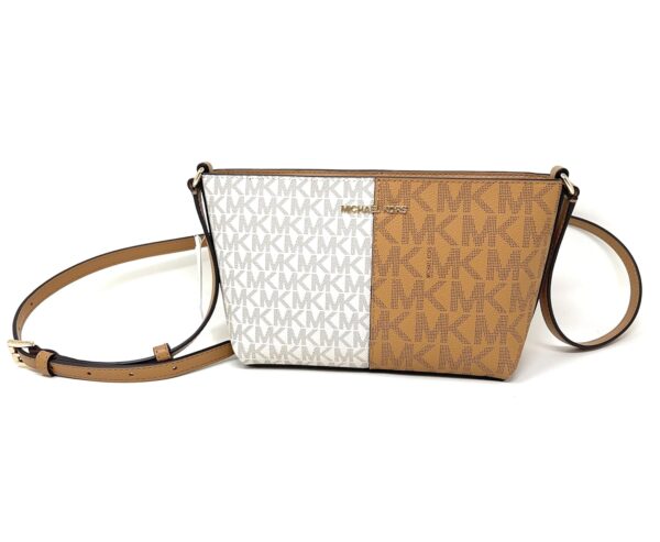 Michael Kors Jet Set Small Two-Tone Logo Crossbody Bag