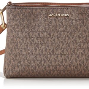 Michael Kors Trisha Leather Medium Triple Compartment Crossbody