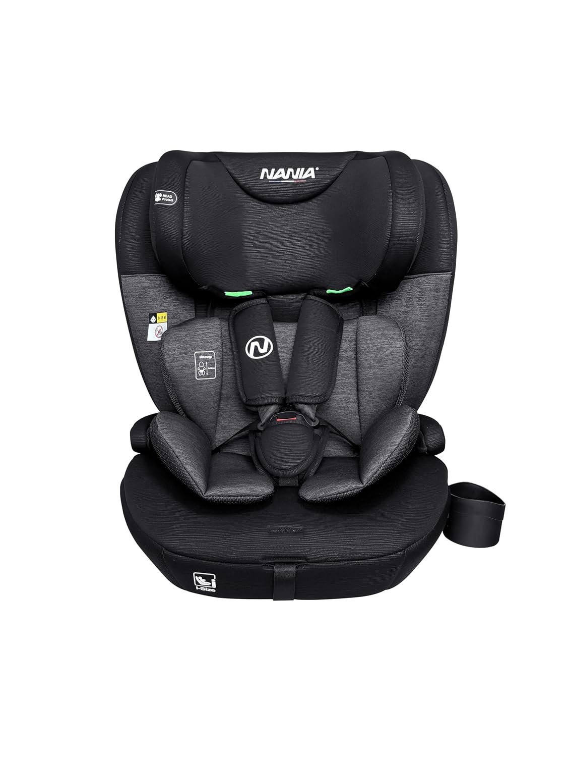 Nania Torino Baby car seat 76-150 cm, Group 1/2/3 from 9 to 36 kg, 15 Months to 12 Years, Adjustable headrest with 12 Settings, Side Protection,Removable and Washable Cover -...