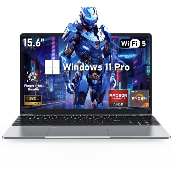 NIAKUN 15.6 Inch Gaming Laptop Notebook Computer, 16GB RAM 1TB SSD AMD Ryzen 7 5700U 8C/16T Processor (up to 4.3Ghz) Gamer Laptop Backlit Keyboard, 6000mAh, Type-C