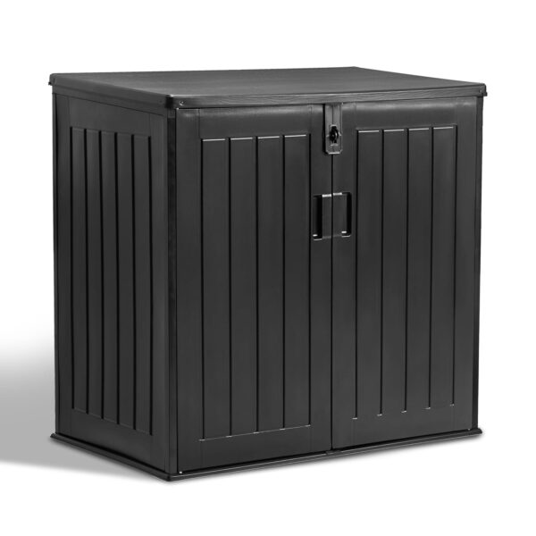 Outdoor Garden Storage Shed Storage Box with Lid, 775L All Weather Resistant Outdoor Storage, Wheelie Bin Storage Box, Ideal for Tools, BBQs & Bins