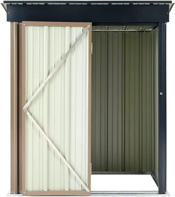 Panana 5x3'Metal Garden Shed Garden Storage Outdoor Metal Utility Tool Storage with Lock for Tools