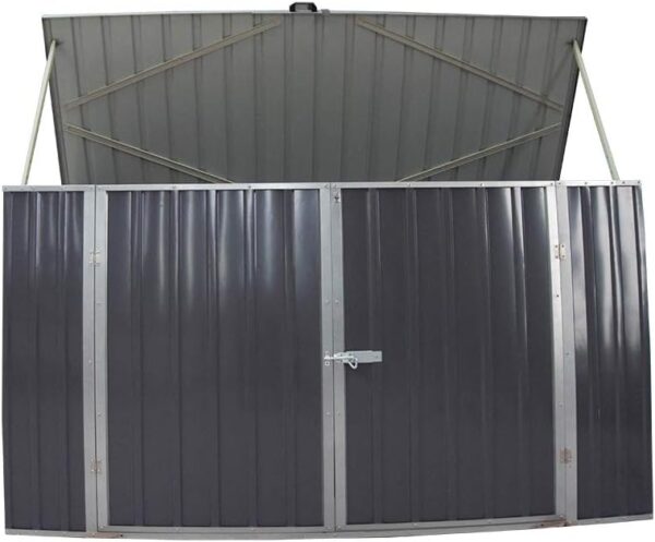 Panana Garden Storage Shed Bike Metal Pent Tool Shed House Galvanized Steel Storage Chest