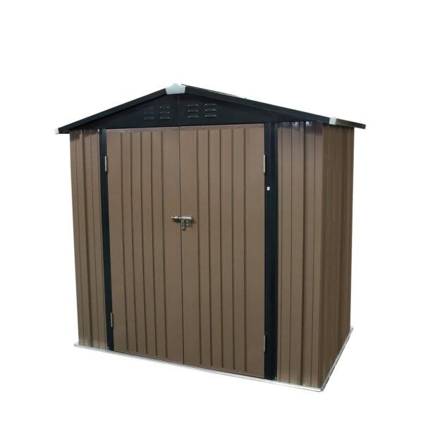 Panana New Metal Garden Shed Garden Storage Outdoor Metal Utility Tool Storage for Tools (6x4)
