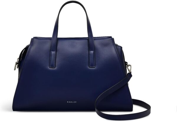 RADLEY London Drapers Road Women's Medium Leather Ziptop Top Handle Bag, Black