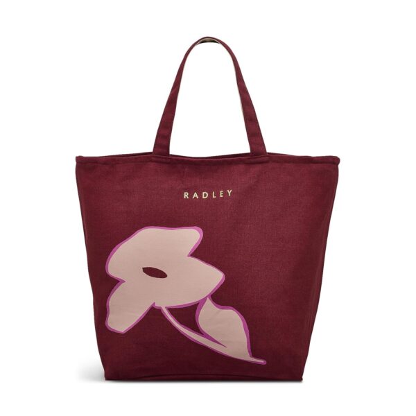 RADLEY London Womens Ladies Bloom - Responsible - Small Ziptop Crook Grab Satchel Bag in Merlot