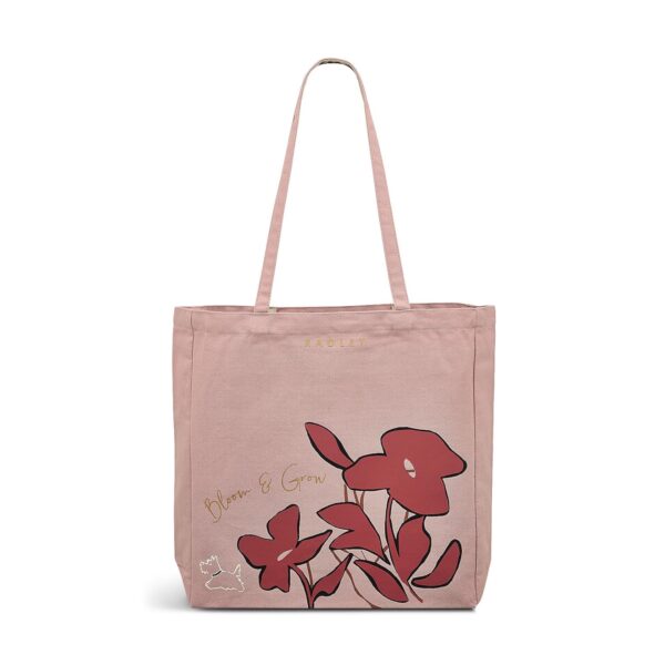 RADLEY London Womens Ladies Girls Bloom and Grow- Responsible - Small Canvas Tote Bag in Prairie Pink