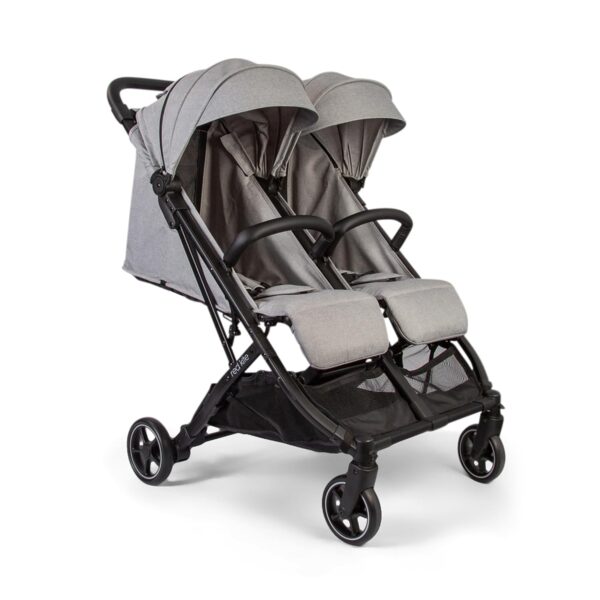 Red Kite Push Me Dubl - Side-by-Side Double/Twin Lightweight Stroller - Grey