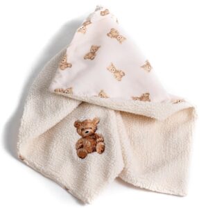 Roma Teddy Sherpa Blanket – Ultra-Soft Fleece Lined Baby Blanket | Plush, Cosy & Stylish Pram Accessory