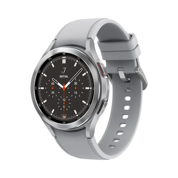 Samsung Galaxy Watch4 Classic 46mm Bluetooth Smart Watch, Rotating Bezel, Silver (UK Version)