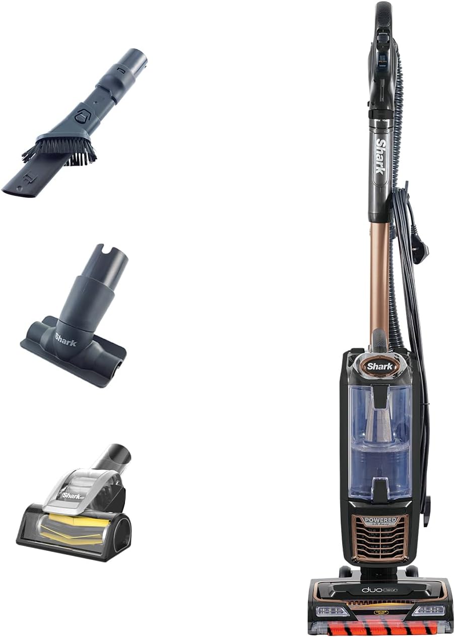 Shark Corded Upright Vacuum Cleaner, 0.83L with Anti Hair Wrap Technology & DuoClean, Pet Model, Powered Lift-Away, LED Headlights, Anti-Allergen, 8m Cord, 750W, 4 Attachments,...