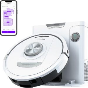 Shark PowerDetect Robot Vacuum with 60-Day Self-emptying Base - For Carpets, Hard Floors and Pet Hair - 3D LiDAR Navigation - Wi-Fi / App - Odour Cartridge and 2 Brushes Incl. -...