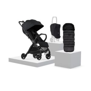 Silver Cross - Jet 5 Compact Pushchair & Footmuff - Travel Stroller - Foldable & Lightweight Stroller/Travel System - Cabin Size - Car Seat Compatible - Newborn to 4 Years - Space
