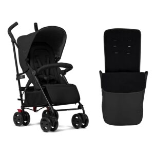 Silver Cross - Pop 2 Pushchair & Footmuff - Foldable Travel Stroller - Buggy - Adjustable Seat - Newborn to 4 Years - Space