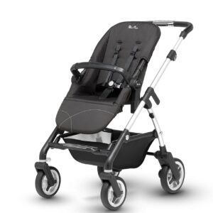 Silver Cross Wayfarer Satin Silver Chassis, Seat Unit and Carrycot