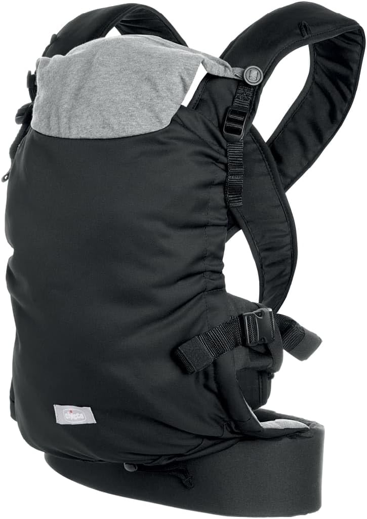 Skin Fit Ergonomic Baby Carrier, Ideal for Babies from 0 Months to 9 kg, Adjustable, Safe for Babies HIPS, with Padded Cross Straps, Waist Belt, Hood