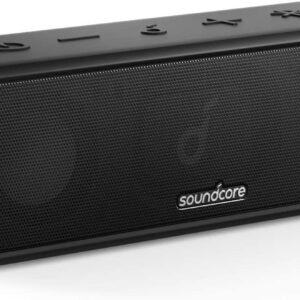 soundcore 3 by Anker, Bluetooth Speaker with Stereo Sound, Pure Titanium Diaphragm Drivers, PartyCast Technology, BassUp, 24H Playtime, IPX7 Waterproof, App, Custom EQ, Home,...