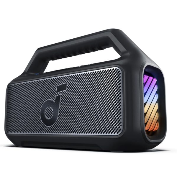soundcore Anker Boom 2 Bluetooth Speaker, Outdoor Speaker with 80W, Subwoofer, BassUp 2.0, 24H Playtime, IPX7 Waterproof, Floatable, RGB Lights, Custom EQ, USB-C, Portable for...