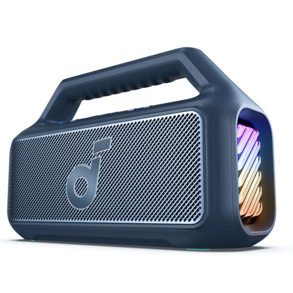 soundcore Anker Boom 2 Bluetooth Speaker, Outdoor Speaker with 80W, Subwoofer, BassUp 2.0, 24H Playtime, IPX7 Waterproof, Floatable, RGB Lights, Custom EQ, USB-C, Portable for...