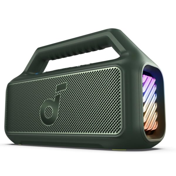 soundcore Anker Boom 2 Bluetooth Speaker, Outdoor Speaker with 80W, Subwoofer, BassUp 2.0, 24H Playtime, IPX7 Waterproof, Floatable, RGB Lights, Custom EQ, USB-C, Portable for...