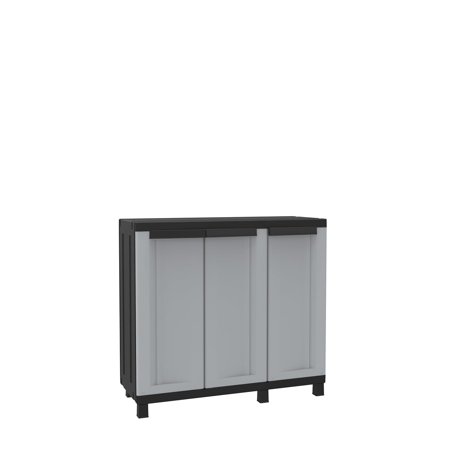 Terry, Twist Black 102b, 3-Door Multifunction Cabinet with 2 separate Compartments - 102x39x91.5 cm