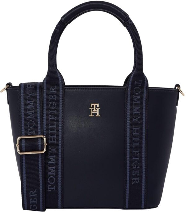 Tommy Hilfiger Women’s Mini Logo Tape Tote Bag, Blue (Space Blue), One Size