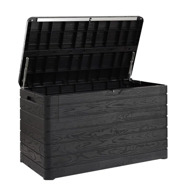 Toomax Dolomiti Outdoor Storage Box, 970 Litres, Black, Dimensions 146 x 82 x 85 cm