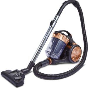 Tower T102000BLGPETS Multi-Cyclonic Bagless Cylinder Vacuum Cleaner with Pet Tool, HEPA filter, 2-in-1 Crevice Nozzle, 2L Capacity, 700W, Rose Blush Gold
