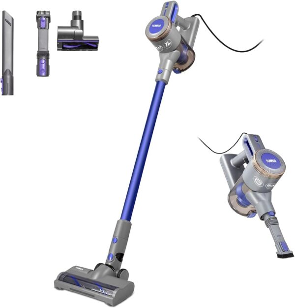 Tower T513006PETS VL20 3-in-1 Performance Corded Vacuum Cleaner with HEPA Filter & Pet Brush, 1L Capacity, 400W, Peri Purple