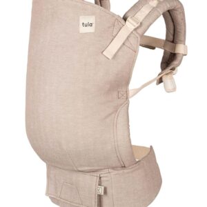 Tula Toddler Linen Baby Carrier for Toddlers, Ergonomic Toddler Carrier Belly Carrier Back Carrier, Sand
