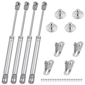 4 Pcs Gas Spring, 200N Pistons for Kitchen Doors Cabinet Door Hinges Lift Up for Kitchen Furniture Cupboard Wardrobe Soft Close Lid Support