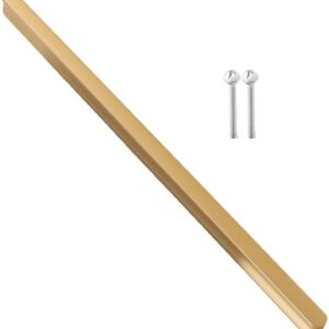 600mm Furniture Wardrobe Handles Cupboard Gold Long Handles Space Aluminum Cabinet Door Handles Brass Wardrobe Upscale Handle I Shape Drawer Solid Pull Knobs with Screws for...