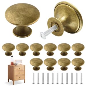 Azushwer Drawer Knobs, 12 Pcs Cabinet Knobs 30mm Small Door Knob Cupboard Handles Knob Round Drawer Handles for Wardrobes, Kitchen, Furniture, Cupboard,Vintage Style, with...