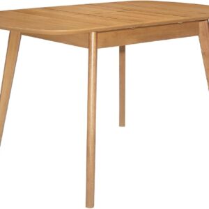 Hallowood Furniture Aston Butterfly Extendable Dining Table in Light Oak Finish, 6 Seater Wooden Oval Dining Table, Modern Kitchen Furniture for Home, Restaurant or Cafe