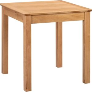 Hallowood Furniture Hereford Small Dining Table in Light Oak, Square-Shaped Solid Wooden Oak Dining Table for Kitchen, Breakfast, Home, Office, or Café Use