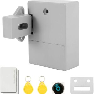 Hidden Locks for Cabinet Drawer RFID Locks Kit NFC Card Opening Battery Powered Electronic Cabinet Lock Invisible Concealed Safety Smart Lock for Home Office Furniture Drawer...