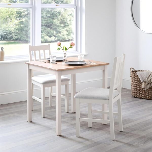 Julian Bowen Coxmoor Square Dining Table - Ivory/Oak Tables