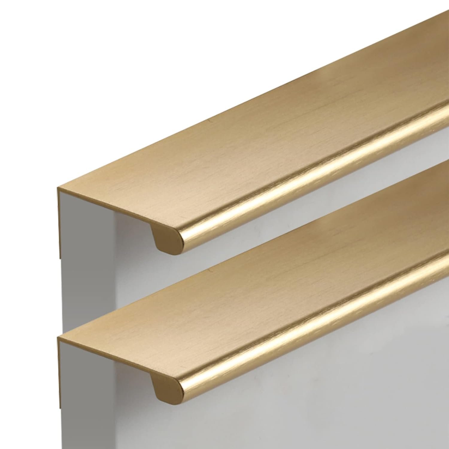 KVLDEC Hidden Furniture Pull Handles Gold Wardrobe Door Handles 2 Pcs Kitchen Cupboard Handle Extra Long Drawer Handle Pulls, Aluminum Alloy (Length 1000mm)