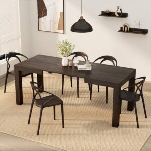 Mobili Fiver, First Extendable Table, 120(200) x80 cm, Dark Walnut, Made In Italy