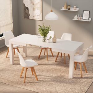 Mobili Fiver, First Extendable Table, 120(200) x80 cm, White, Made In Italy
