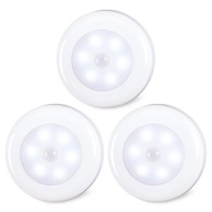 STAR-SPANGLED Motion Sensor Lights Indoor, Cordless Stick on LED Puck Lights AAA Battery Powered for Under Cabinet, Cupboard, Wardrobe, Stairs, Closet, Kitchen, Hallway...