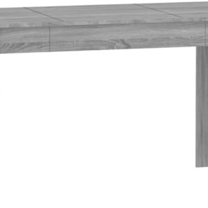 vidaXL Grey Sonoma Dining Table - 140x74.5x76 cm Engineered Wood, Rectangular Kitchen Table, Classic Style, Room Decor Furnishing