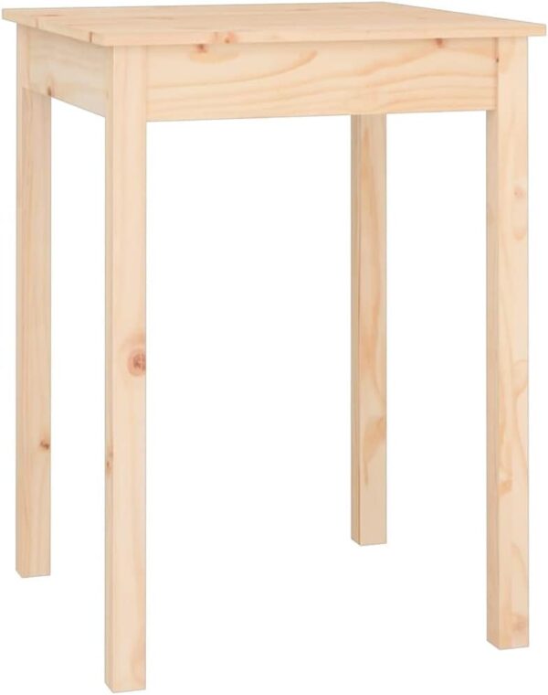 vidaXL Solid Wood Pine Dining Table – Minimalist Design, Versatile Usage, Compact Size, Easy Assembly, Fits Small Spaces, Brown Color
