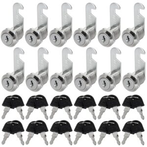 VIDETOL 10 Pack Security Cam Lock, 30mm Cabinet Locks with 20 Keys, Each Key is Different, Security Locker Locks for Cupboard, Drawer, Wardrobe, Letter Box and Toolbox