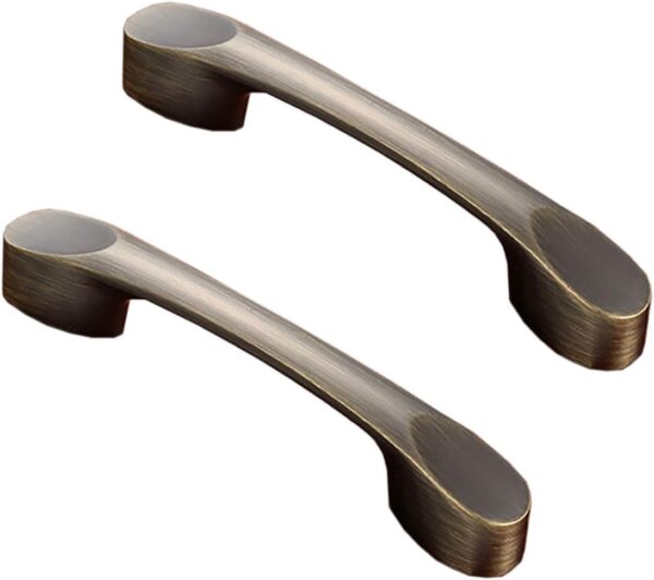 Zinc Alloy Antique Bronze Handle Pulls, Retro Door Pulls Cabinet Handle Pulls Cupboard Pulls, Wardrobe Handles Drawer Handles,64mm, 2 PCS