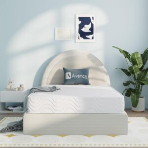 Avenco 2FT6 Small Single Mattress 8 Inch Pocket Sprung Medium Soft Mattress Motion Isolation Spring Mattress with CertiPUR-US Foam & Oeko-Tex Fabric 75x190x20cm, White