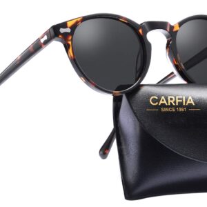 CARFIA Mens Sunglasses Polarised Vintage Eyewear UV400 Protection for Driving Travel