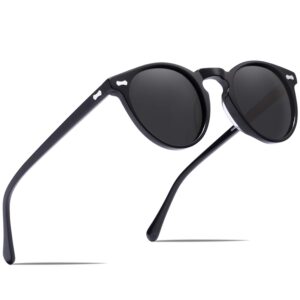 CARFIA Polarised Womens Sunglasses Vintage UV400 Protection Acetate Frame