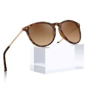 CARFIA Vintage Polarised Mens Womens Sunglasses UV400 Protection for Driving Travel Outdoors